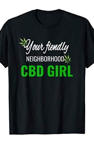 Womens CBD Oil Hemp Leaf Your Friendly Neighborhood CBD Girl T-Shirt